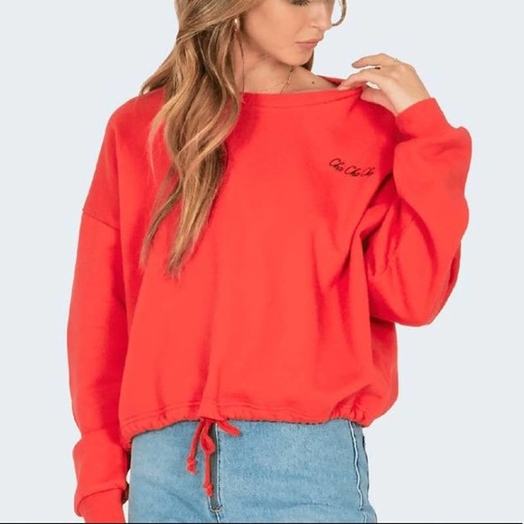 Amuse Society Sweaters - Amuse Society Red Drawstring Sweatshirt NEW Large